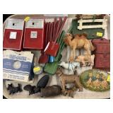 Sinclair Radios, Sand Shovels, Animal Figurines Sinclair Radios, Sand Shovels, Animal Figurines