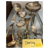 Sterling Silver Utensils with Pedestal Bowl Sterling Silver Utensils with Pedestal Bowl