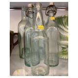 (5) Recovered Brewery Bottles (5) Recovered Brewery Bottles