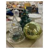 Ceramic and Glass Trees with Ornament Ceramic and Glass Trees with Ornament