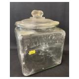 Planters Peanut Glass Canister Planters Peanut Glass Canister