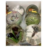 (3) Art Glass Paperweights (3) Art Glass Paperweights
