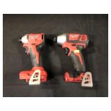 (2) Milwaukee M18 Impact Drivers