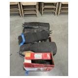 4 Honda Motorcycle Seats and Pair of Saddle Bags