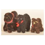 3 Antique Pennsylvania Mennonite Homemade Dogs