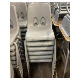 (8) Metal Frame Student Stacking Chairs