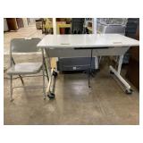 Portable Work Table with Metal Folding Chair