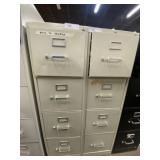 (2) 4 Drawer Metal File Cabinets