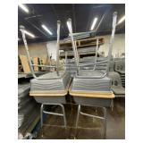(4) Metal Frame School Desks