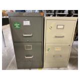 (2) 2 Drawer Metal File Cabinets