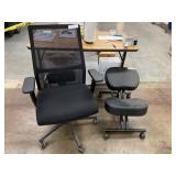 Mesh Back Desk Chair w/ Ergonomic Kneeling Chair
