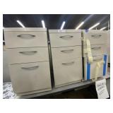 (4) Metal Desk Pedestals