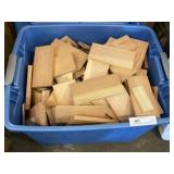 Assorted Wood Blocks with Storage Tote and Lid
