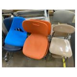 (10) Assorted Plastic and Metal Frame Chairs