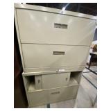 (2) Two Drawer Lateral/Sliding Door File Cabinets