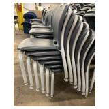 (12) Student Metal Framed Stacking Chairs
