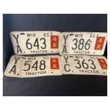 (4) Wisconsin License Plates