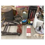 Record Player, Lard Tin and Stool,