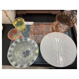 Depression and Milk Glass with Canisters