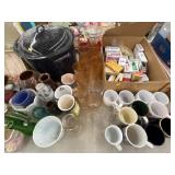 Tumblers, Mugs, and Sewing Supplies,