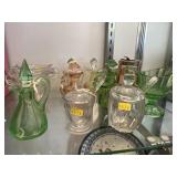 Art Glass Cruet Bottles w/ Syrup Bottle and
