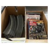 (2) Boxes of Model Railroad Magazine with Track