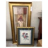 (2) Framed Floral Prints
