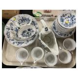 (2) Trays of Blue Danube Chinaware