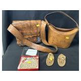 Leather Purses and Moccasins with Booties, etc.