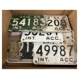 Grouping of Vintage AZ License Plates