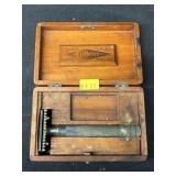 Vintage Gillette Razor with Wooden Box