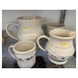 (3) Pieces of Longaberger Pottery w/ Storage Crock