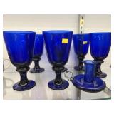 Cobalt Goblets with Candlestick