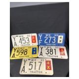(4) Wisconsin License Plates