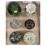 Grouping of Art Glass Paperweights