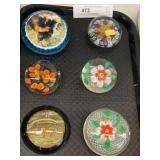Grouping of Art Glass Paperweights