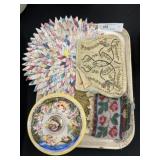 Table Cover, Purses, Porcelain Canister