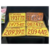 (6) Nevada License Plates