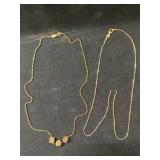 (2) 14K Gold Necklaces