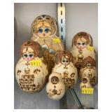 (7) Wood Matryoshka Nesting Dolls