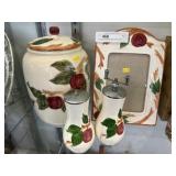 Franciscan Canister w/ Shakers & Photo Frame