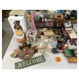 Grouping of Christmas and Fall Decor