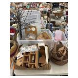 Longaberger Accessories w/ Wicker Woven Baskets