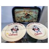 Advertising Brewery Tray with Plates