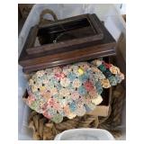 Assorted Rope, Table Cover and Photo Frame