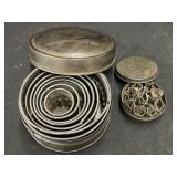 Grouping of Graduated Pastry Cutters w/