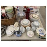 Chinaware, Plates, Laundry Basket, Cake Server