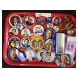 Political Buttons, Rattlesnake Rattles