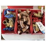 3/4" Brass Valves and Copper Fittings