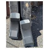 (6) Black 9" 10" Aluminum Downspouts w/ 2 Elbows